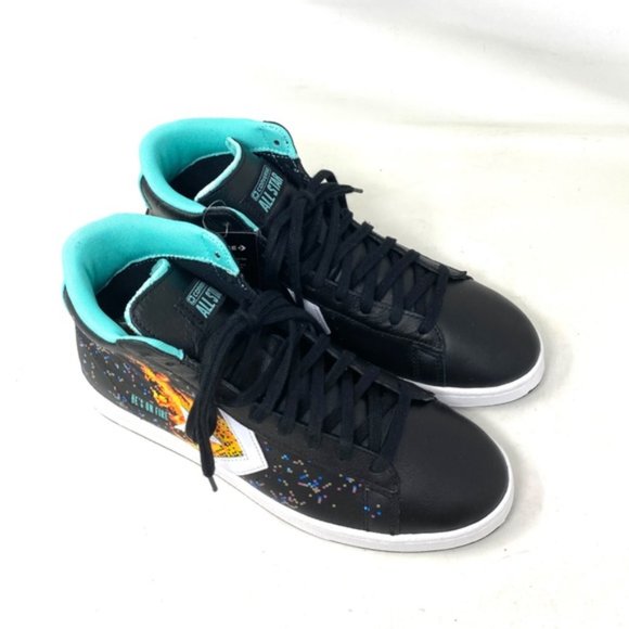 Converse Pro Leather Basketball High NBA Jam Shoes Black Men's Sneakers 171313C - Picture 5 of 11